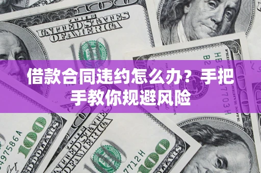 武汉借款合同违约怎么办？手把手教你规避风险
