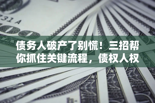 武汉债务人破产了别慌！三招帮你抓住关键流程，债权人权益不再缩水