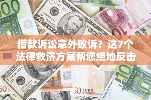 武汉借款诉讼意外败诉？这7个法律救济方案帮您绝地反击！