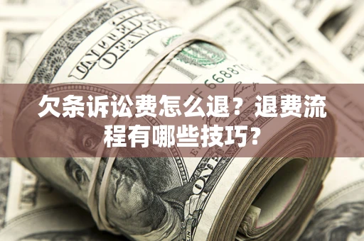 武汉欠条诉讼费怎么退？退费流程有哪些技巧？