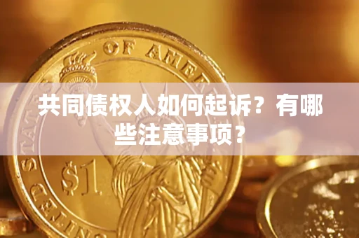 武汉共同债权人如何起诉？有哪些注意事项？