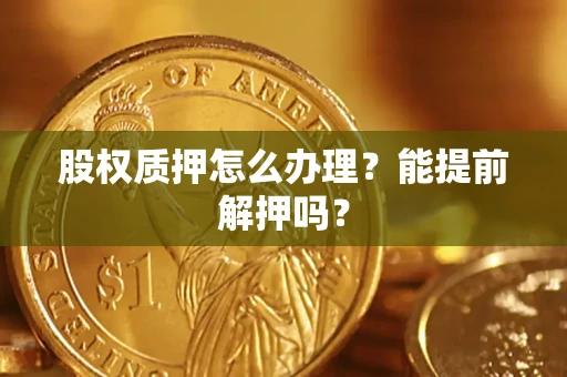 武汉股权质押怎么办理？能提前解押吗？